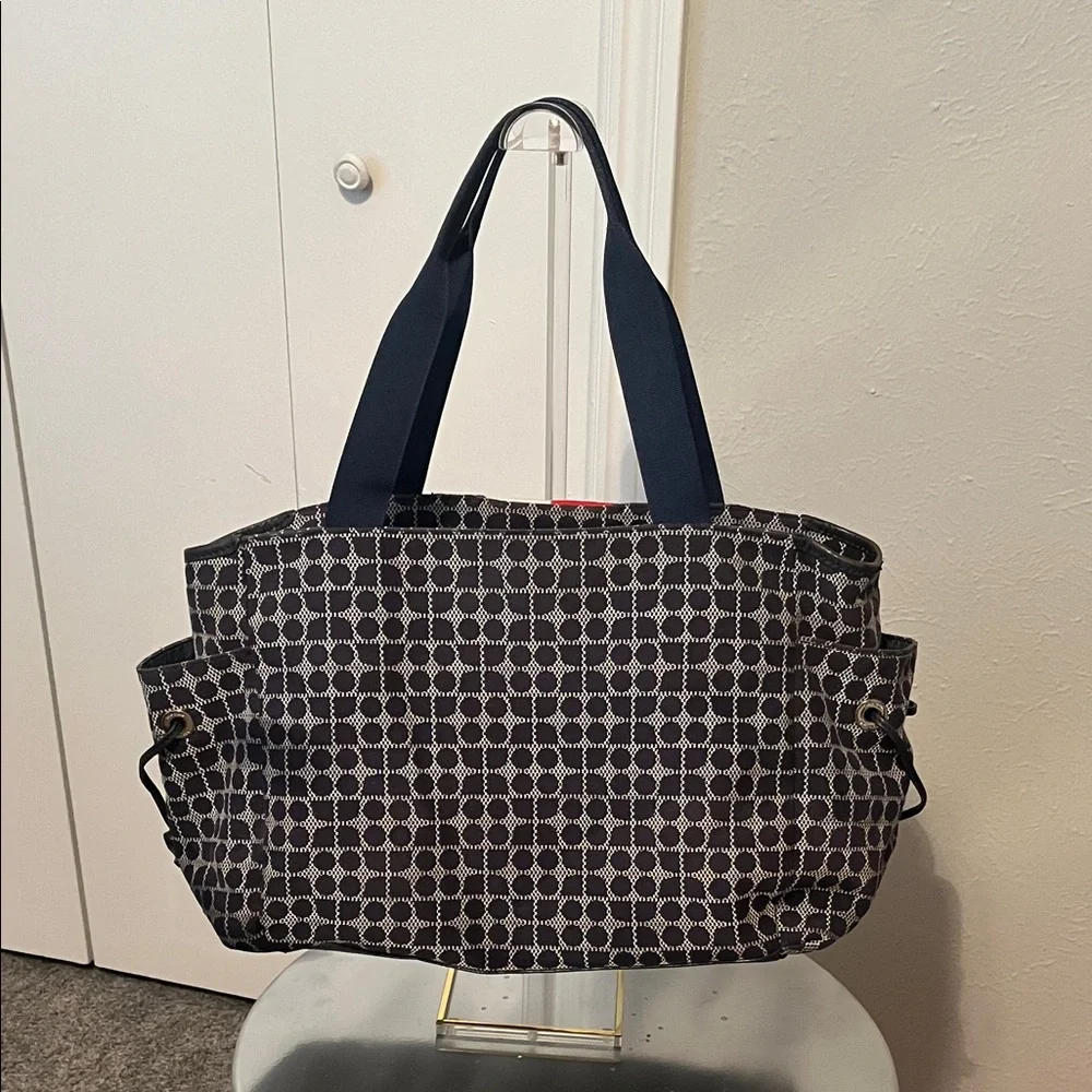 Kate Spade Blue, Red, and White Baby Henry Classic Noel 2 Diaper Bag Tote